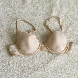 Vintage Victoria's Secret Nude Bra Lightly Padded - Sz 34C